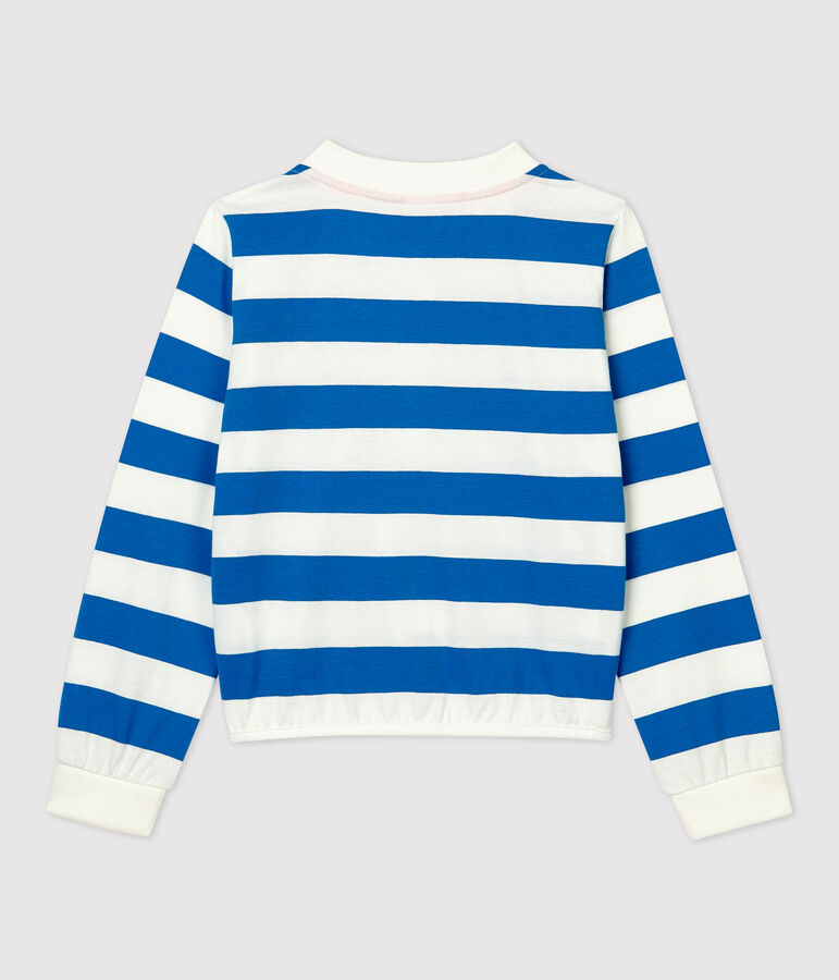 C&aacute;rdigan de algod&oacute;n de ni&ntilde;a azul RUISSEAU/blanco MARSHMALLOW